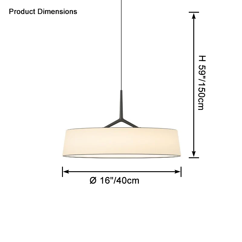 WOMO Drum Cloth Pendant Light-WM2611 - Image 15