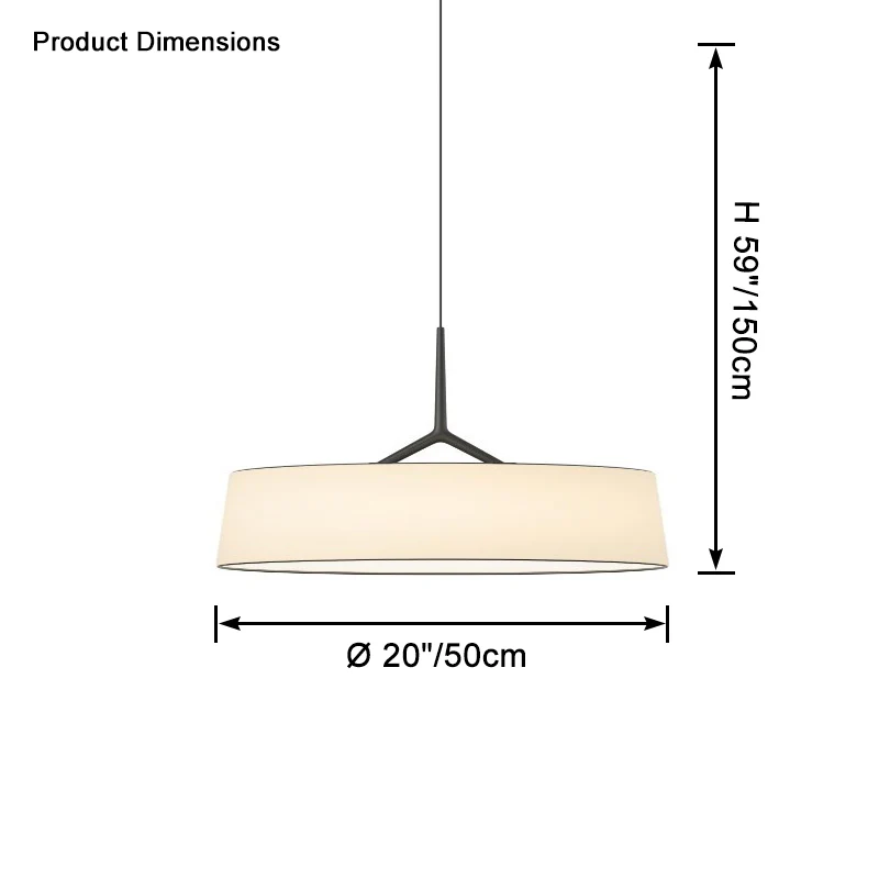 WOMO Drum Cloth Pendant Light-WM2611 - Image 17