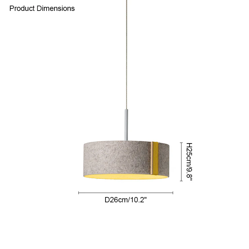 WOMO Drum Felt Pendant Light-WM2149 - Image 26