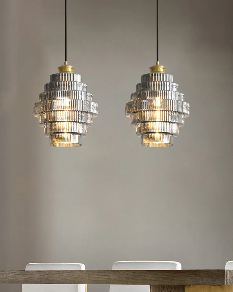 WOMO Drum Glass Pendant Light-WM2996 - Image 10