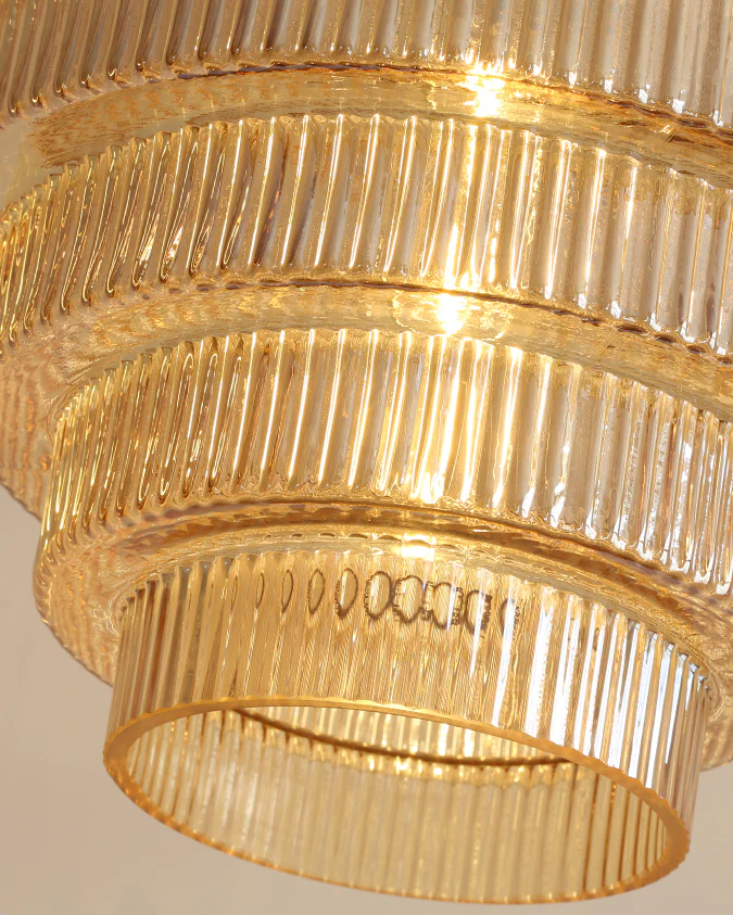 WOMO Drum Glass Pendant Light-WM2996 - Image 12
