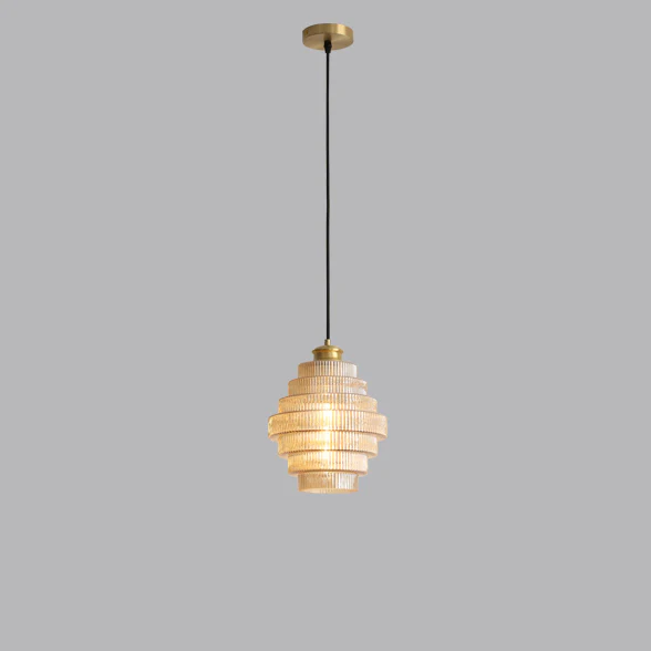 WOMO Drum Glass Pendant Light-WM2996 - Image 13