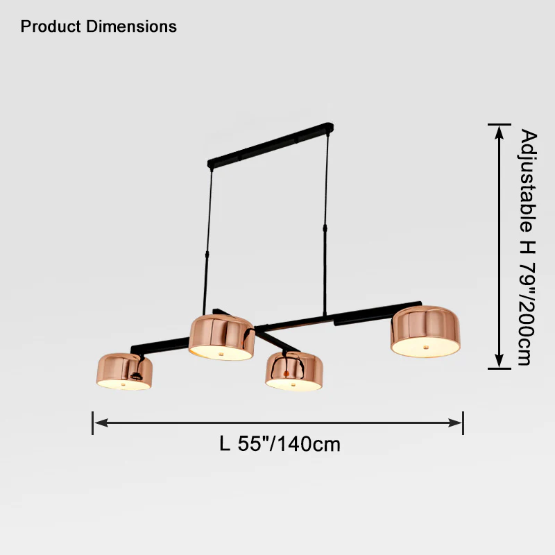 WOMO Drum Shade Linear Chandelier-WM2615 - Image 10