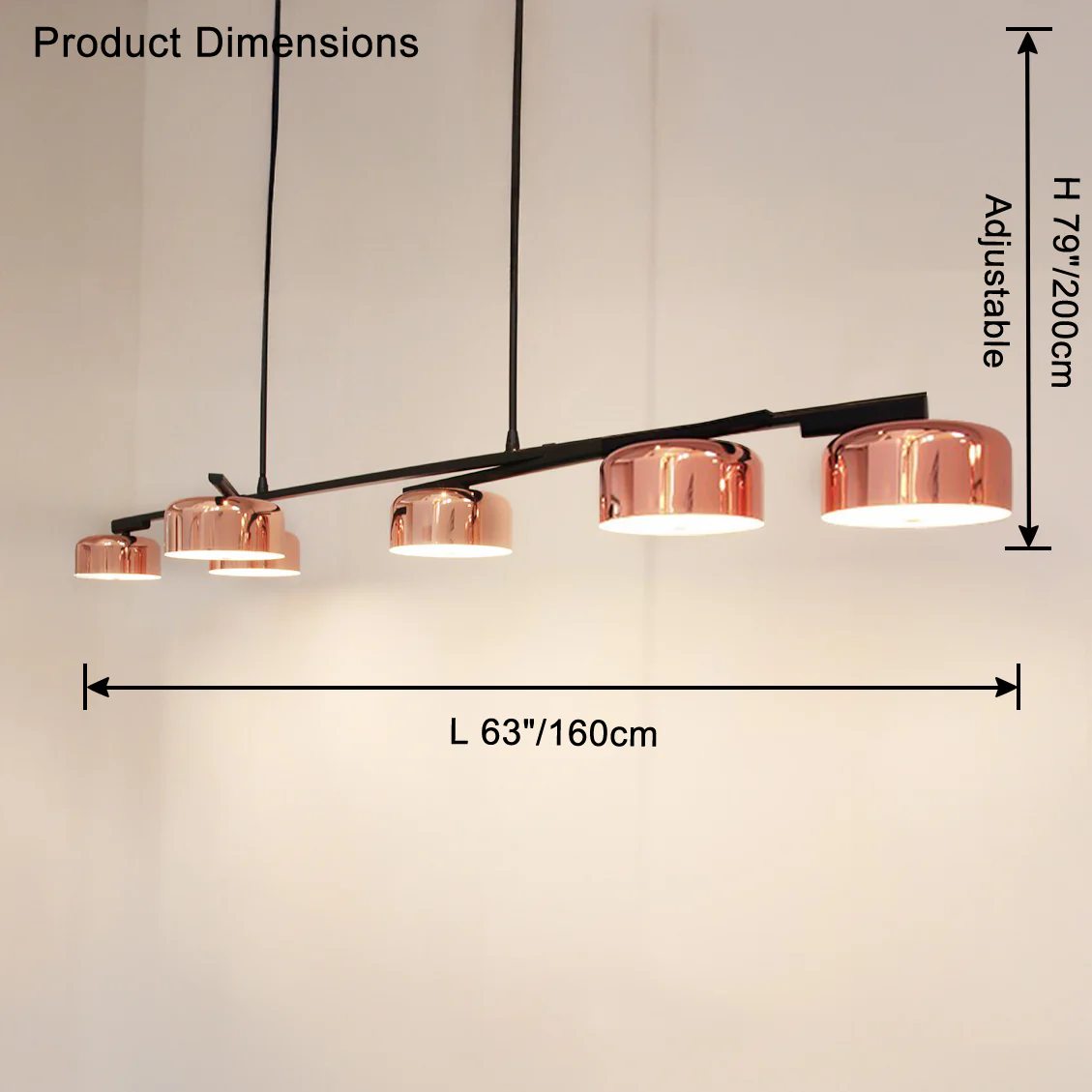 WOMO Drum Shade Linear Chandelier-WM2615 - Image 12