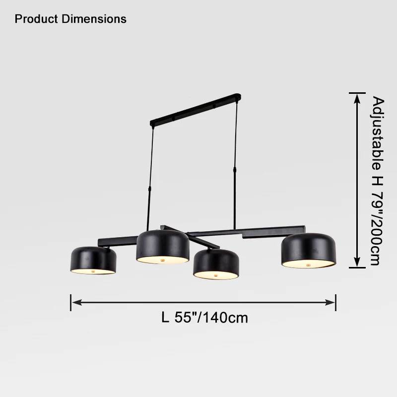 WOMO Drum Shade Linear Chandelier-WM2615 - Image 14