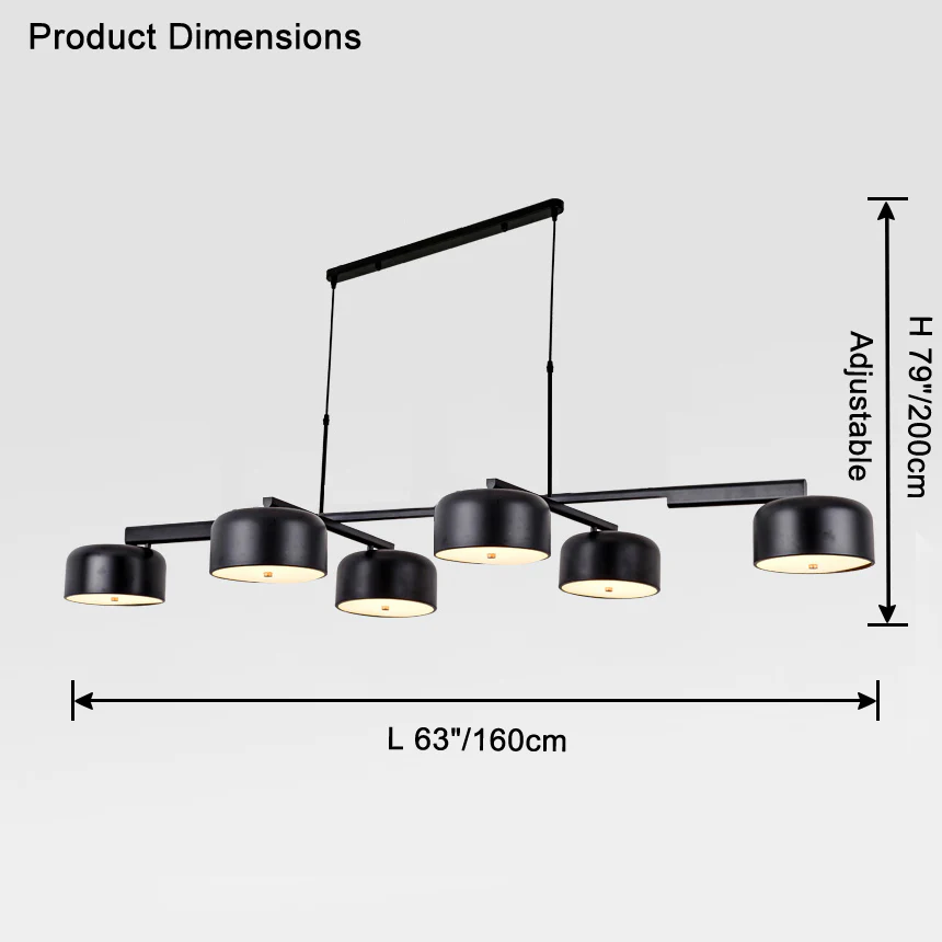 WOMO Drum Shade Linear Chandelier-WM2615 - Image 16