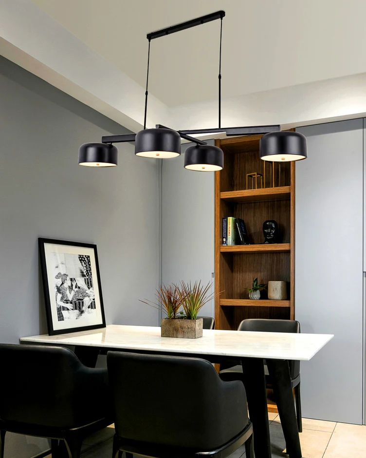 WOMO Drum Shade Linear Chandelier-WM2615 - Image 3