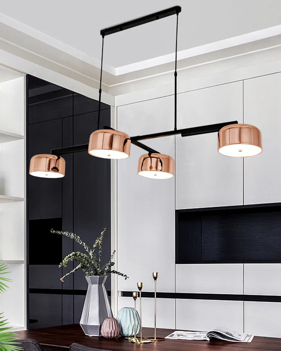 WOMO Drum Shade Linear Chandelier-WM2615 - Image 4