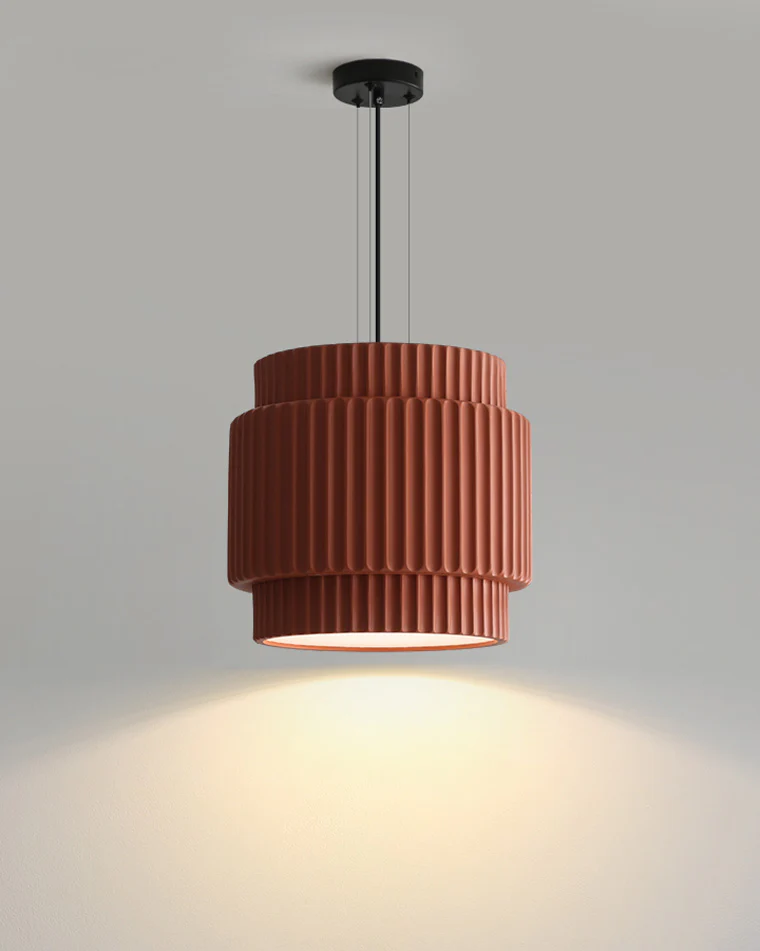 WOMO Ribbed Drum Pendant Light-WM2469 - Image 8