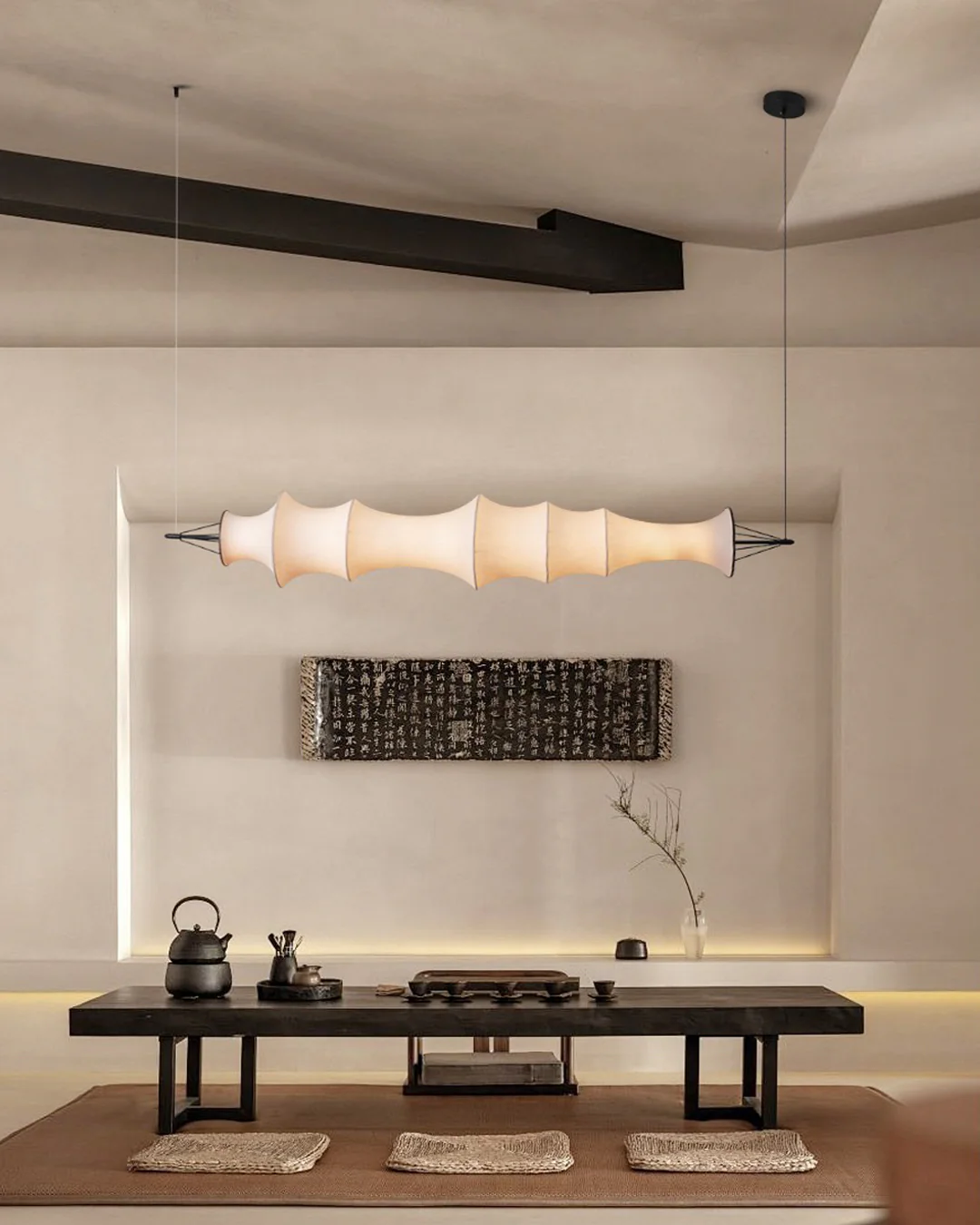 WOMO Fabric Linear Pendant Light-WM2956 - Image 10