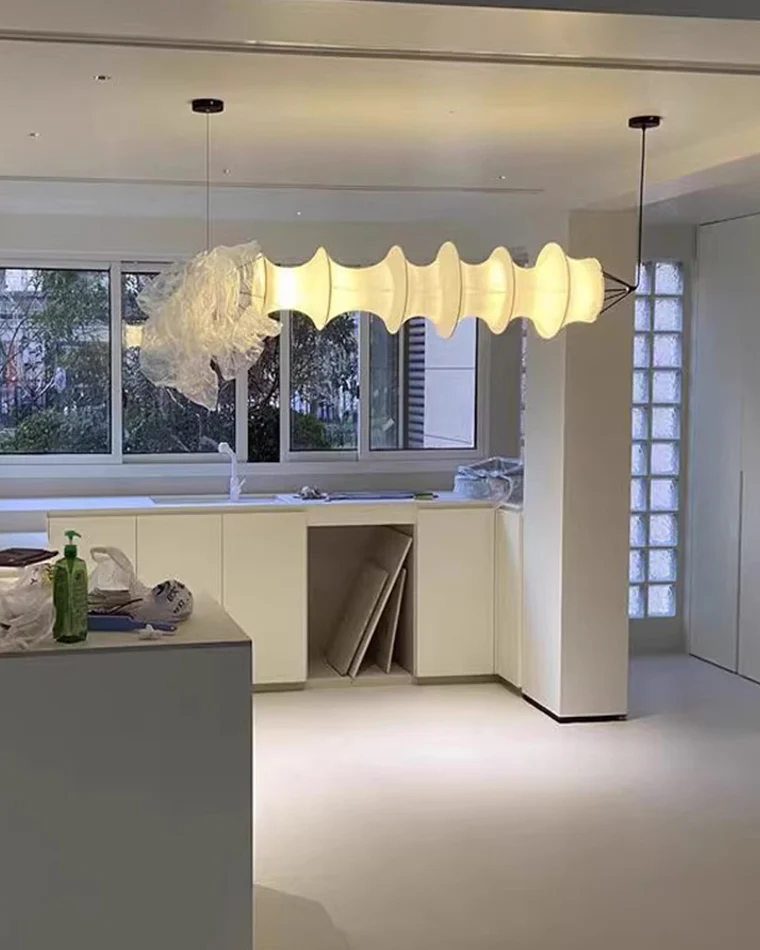 WOMO Fabric Linear Pendant Light-WM2956 - Image 11