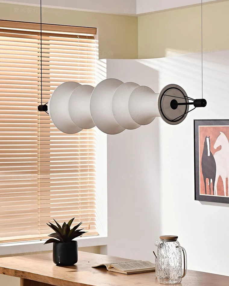 WOMO Fabric Linear Pendant Light-WM2956 - Image 12