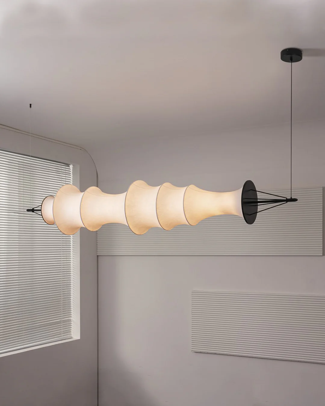 WOMO Fabric Linear Pendant Light-WM2956 - Image 13