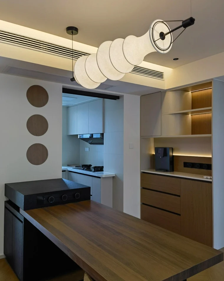 WOMO Fabric Linear Pendant Light-WM2956 - Image 14