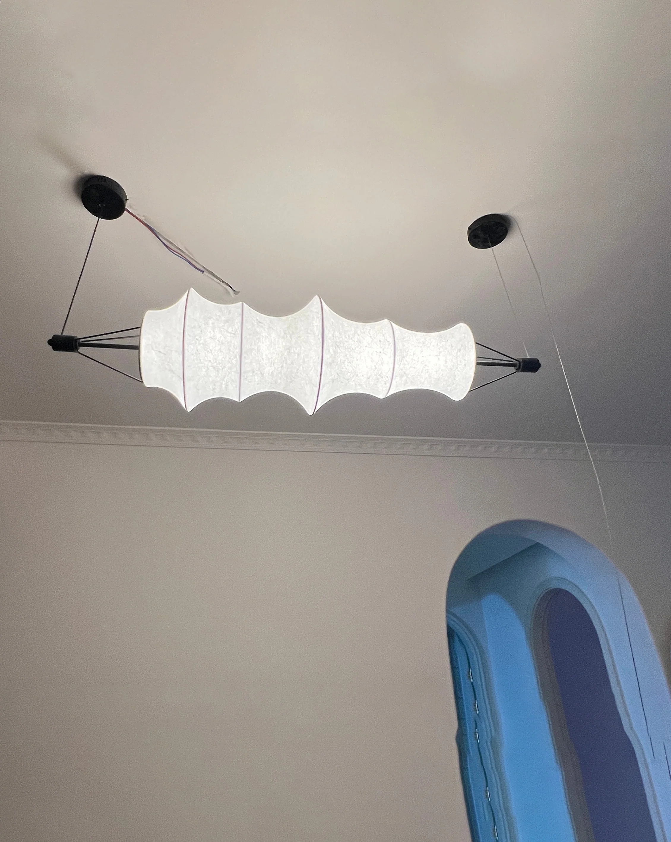 WOMO Fabric Linear Pendant Light-WM2956 - Image 16