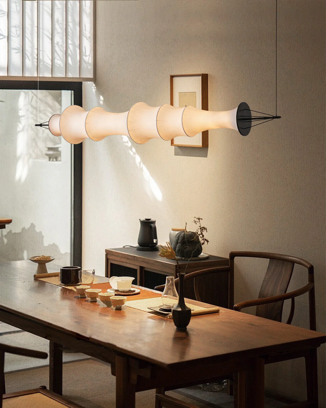 WOMO Fabric Linear Pendant Light-WM2956 - Image 2