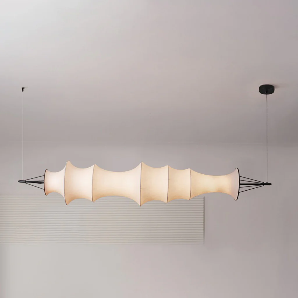 WOMO Fabric Linear Pendant Light-WM2956 - Image 24