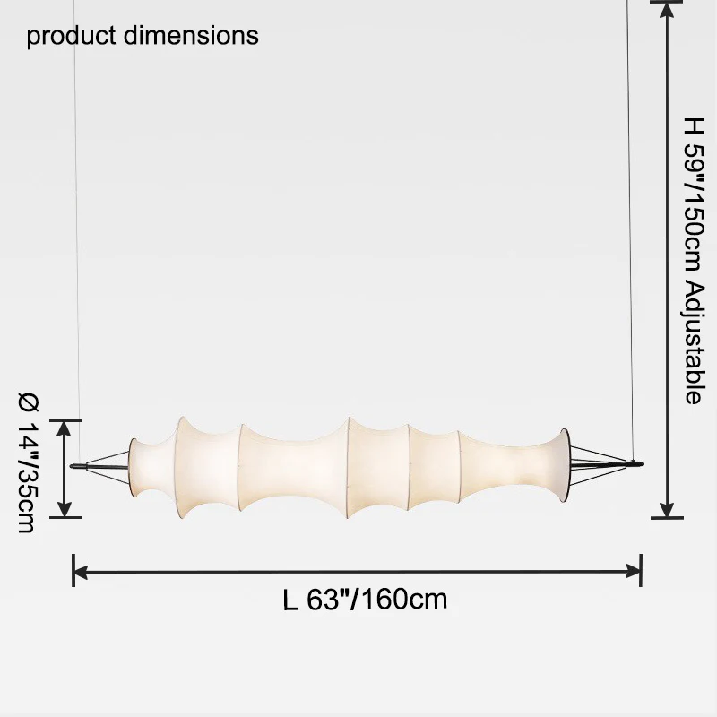 WOMO Fabric Linear Pendant Light-WM2956 - Image 25