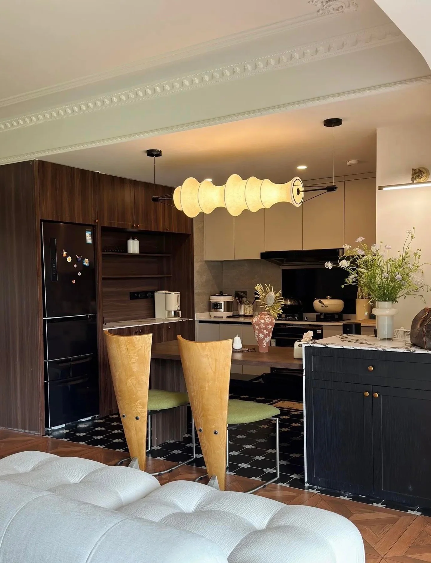 WOMO Fabric Linear Pendant Light-WM2956 - Image 7