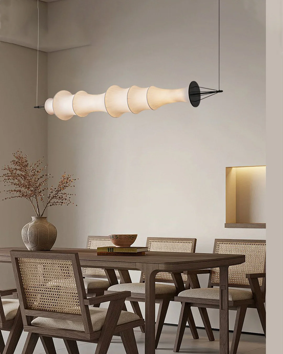 WOMO Fabric Linear Pendant Light-WM2956 - Image 9