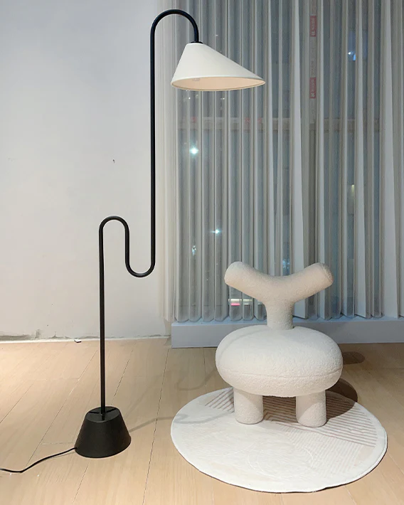 WOMO Fabric Gooseneck Floor Lamp-WM7096 - Image 10