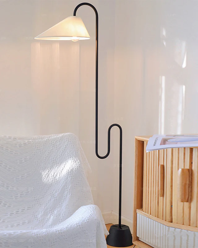 WOMO Fabric Gooseneck Floor Lamp-WM7096 - Image 14