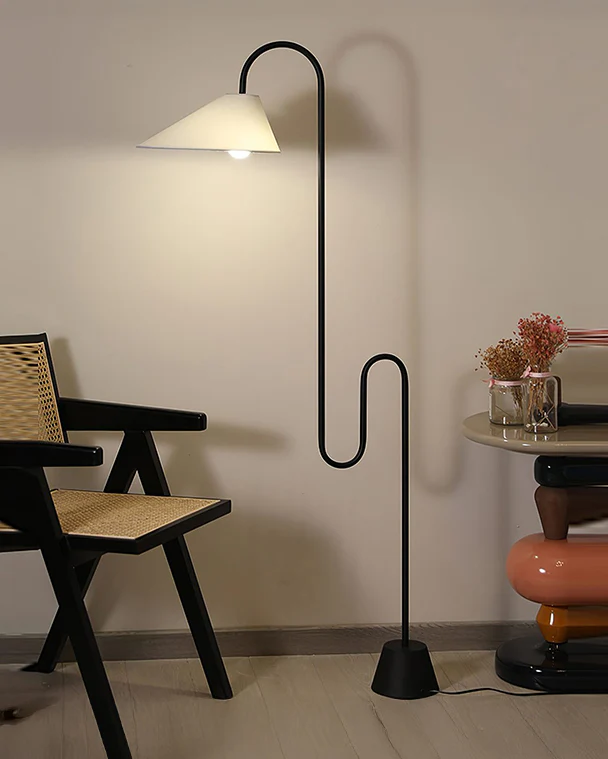 WOMO Fabric Gooseneck Floor Lamp-WM7096 - Image 2