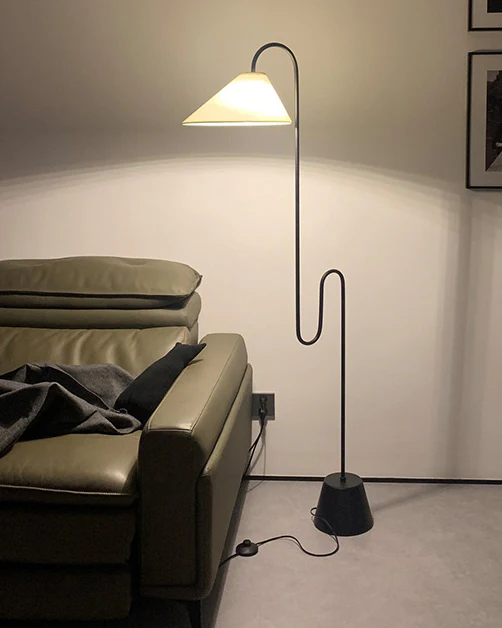 WOMO Fabric Gooseneck Floor Lamp-WM7096 - Image 4