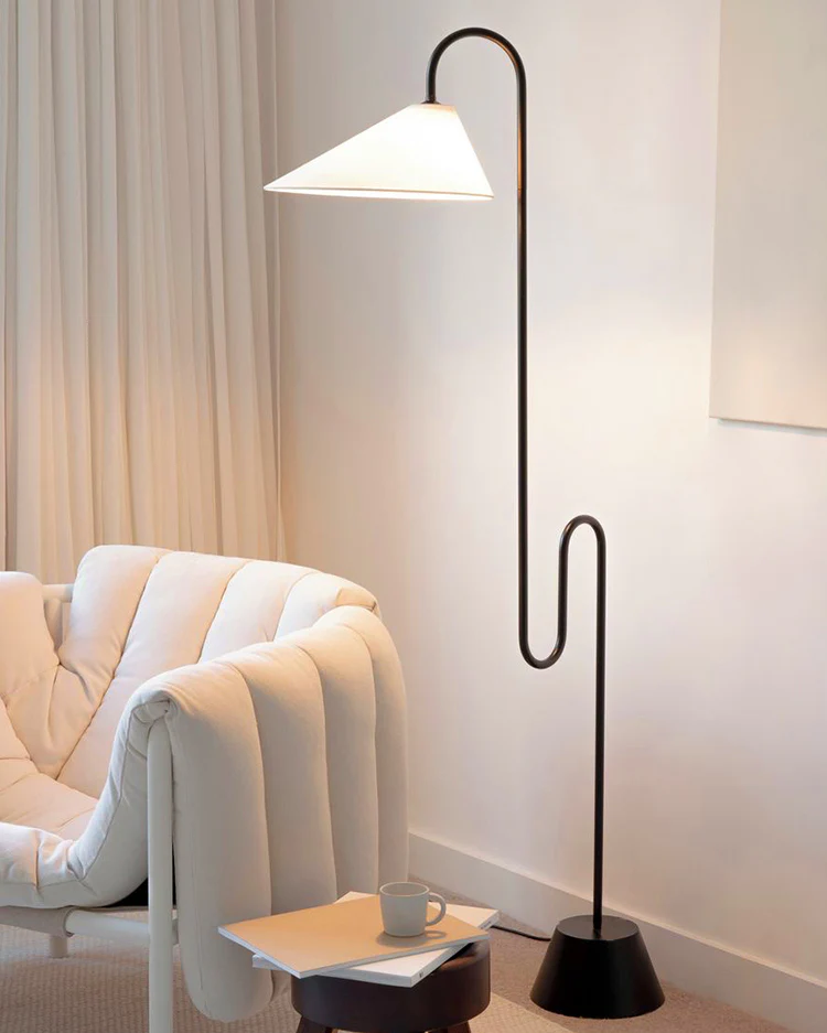 WOMO Fabric Gooseneck Floor Lamp-WM7096 - Image 6