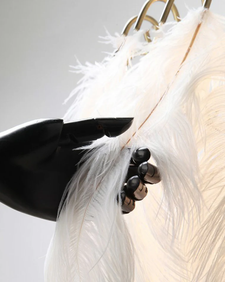 WOMO Feather Round Chandelier-WM2215 - Image 10
