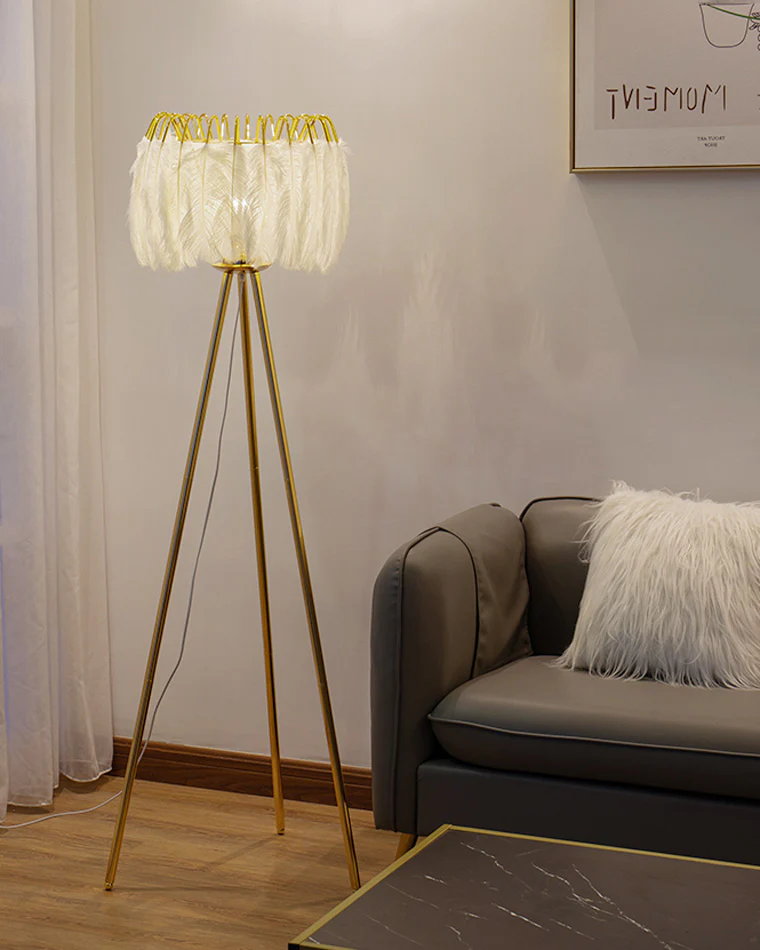 WOMO Tripod Feather Floor Lamp-WM7051 - Image 10
