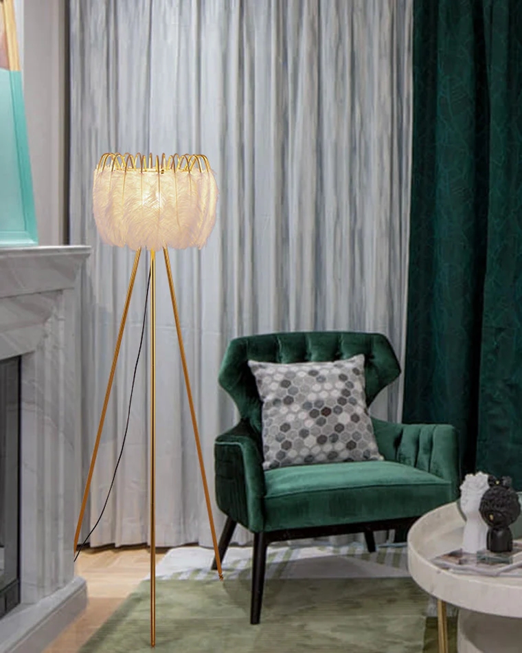 WOMO Tripod Feather Floor Lamp-WM7051 - Image 11