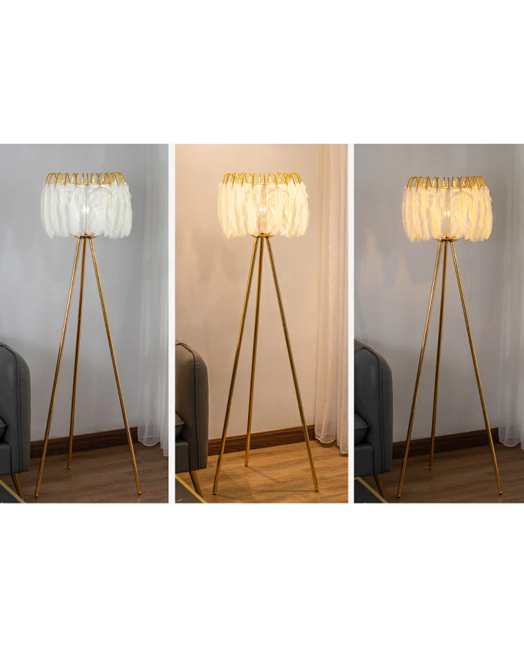 WOMO Tripod Feather Floor Lamp-WM7051 - Image 12