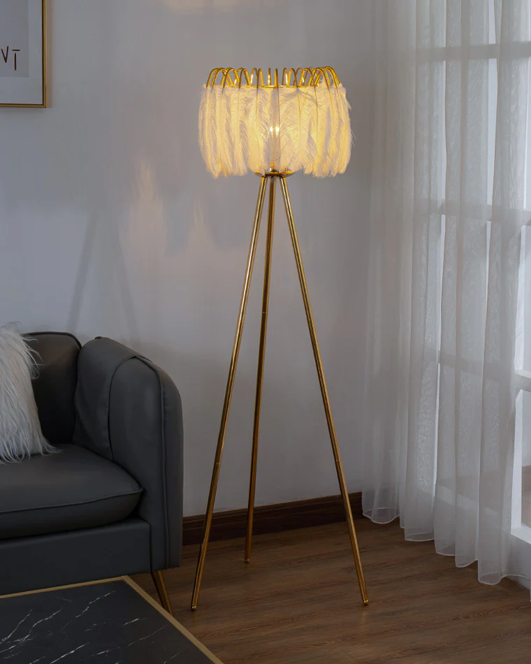 WOMO Tripod Feather Floor Lamp-WM7051 - Image 14