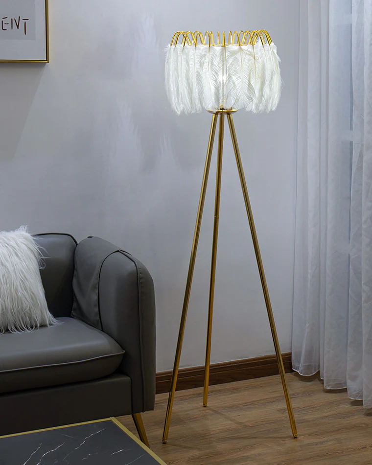 WOMO Tripod Feather Floor Lamp-WM7051 - Image 15
