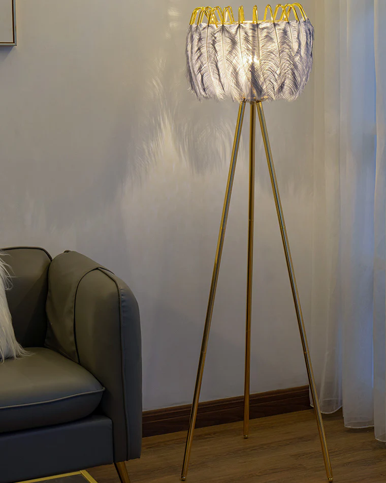 WOMO Tripod Feather Floor Lamp-WM7051 - Image 16