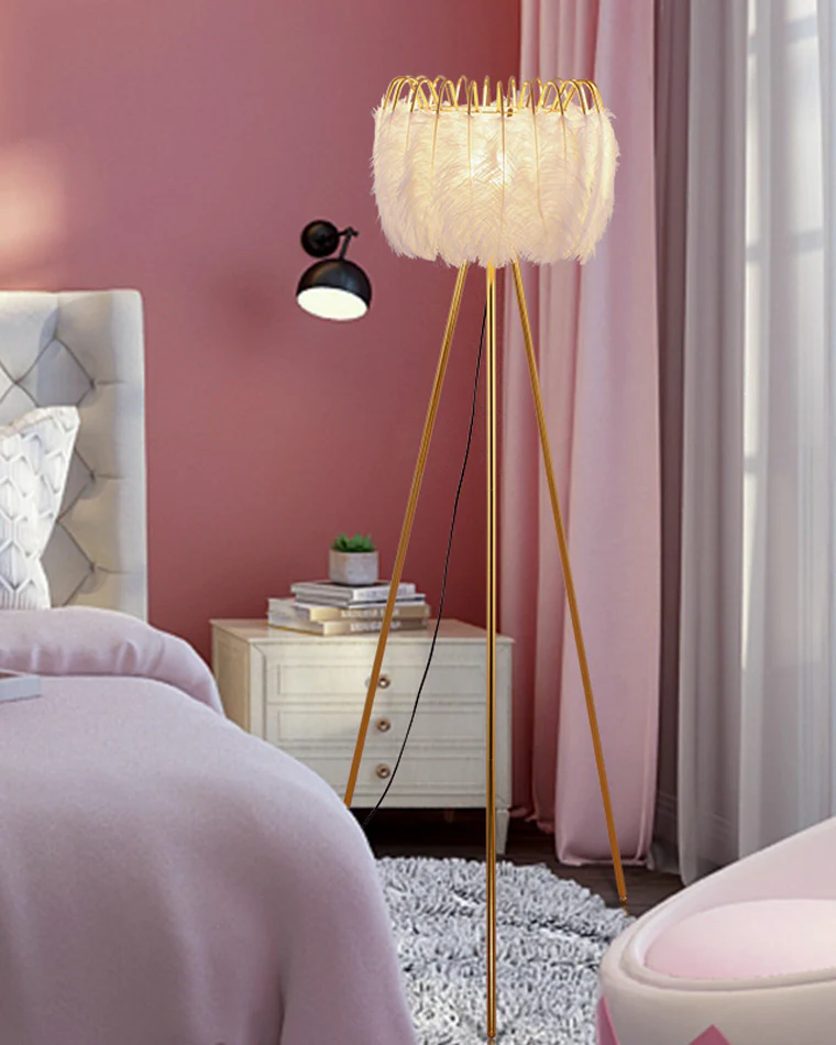 WOMO Tripod Feather Floor Lamp-WM7051 - Image 3