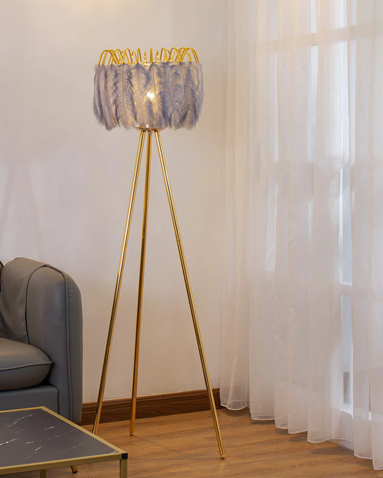 WOMO Tripod Feather Floor Lamp-WM7051 - Image 5