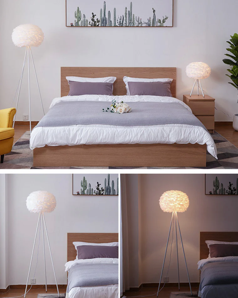 WOMO Feather Tripod Floor Lamp-WM7053 - Image 12