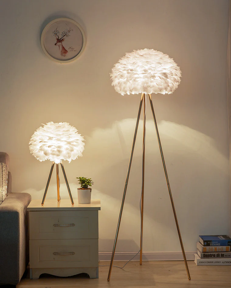 WOMO Feather Tripod Floor Lamp-WM7053 - Image 14