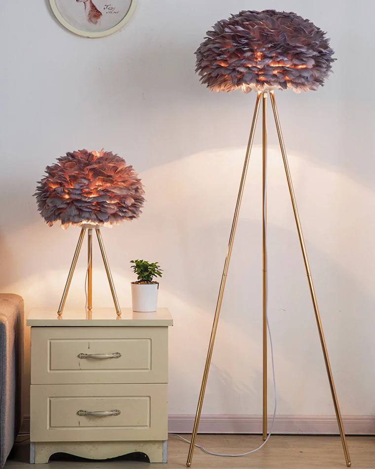 WOMO Feather Tripod Floor Lamp-WM7053 - Image 16