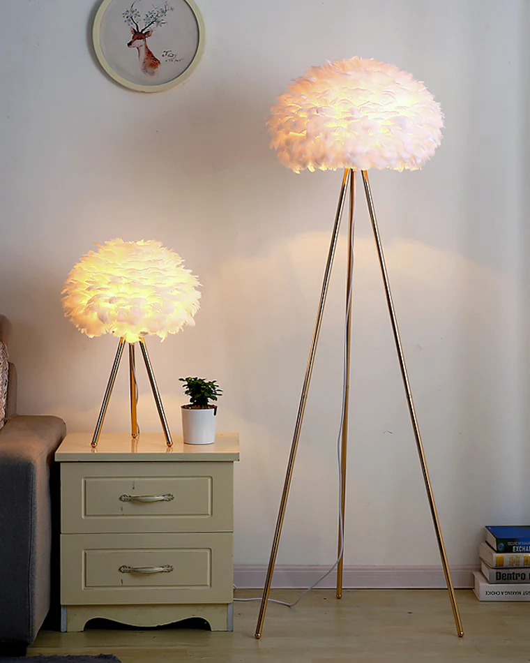 WOMO Feather Tripod Floor Lamp-WM7053 - Image 21