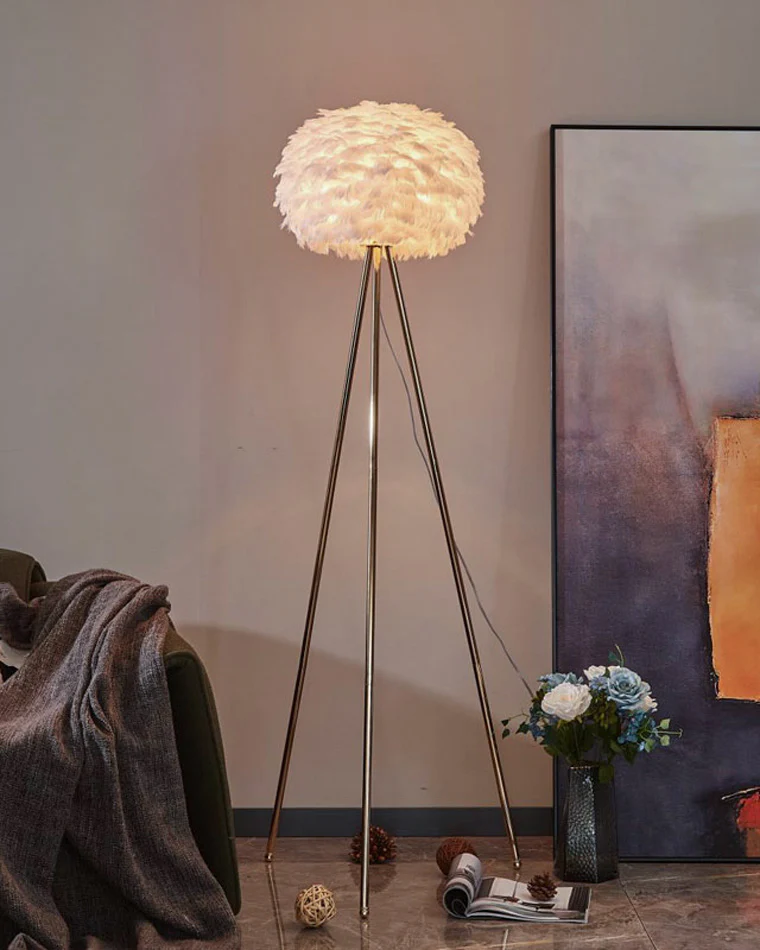 WOMO Feather Tripod Floor Lamp-WM7053 - Image 23