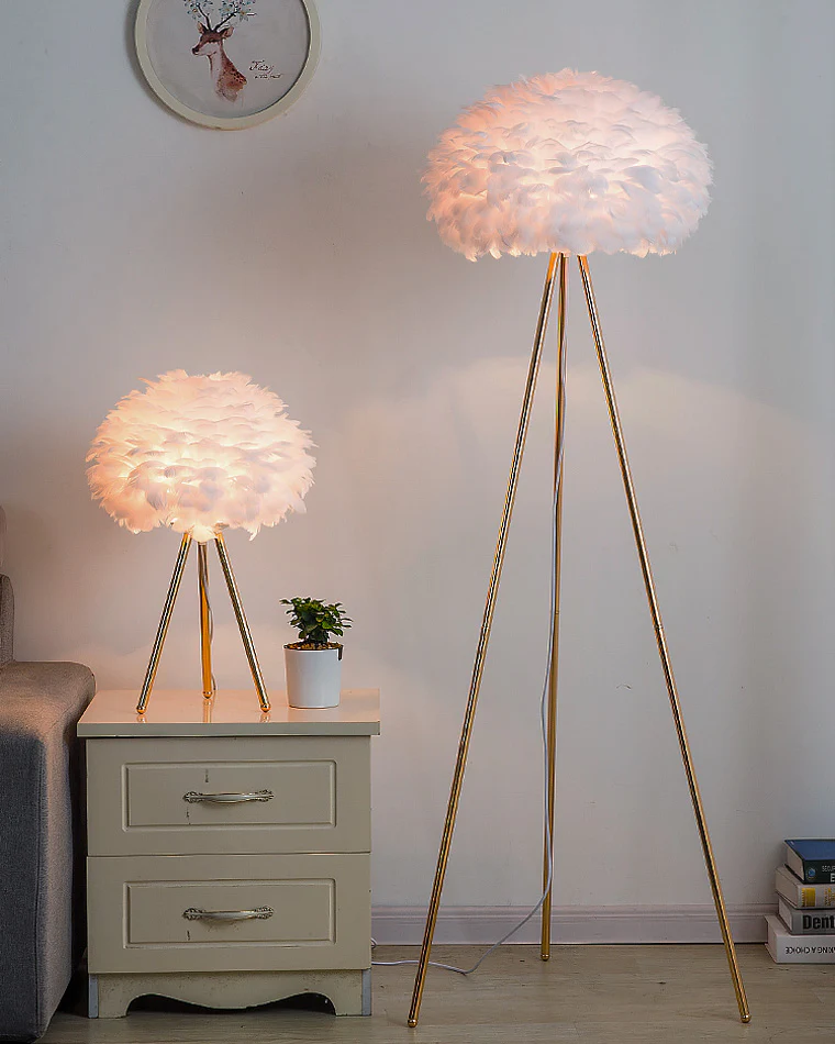 WOMO Feather Tripod Floor Lamp-WM7053 - Image 33