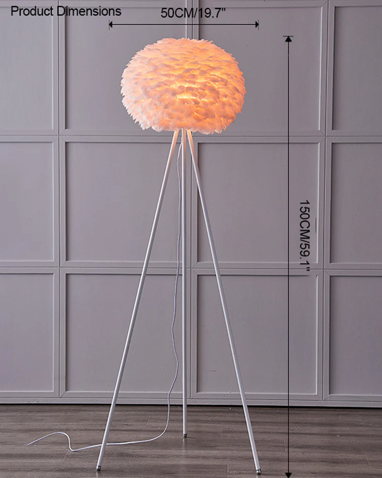 WOMO Feather Tripod Floor Lamp-WM7053 - Image 44