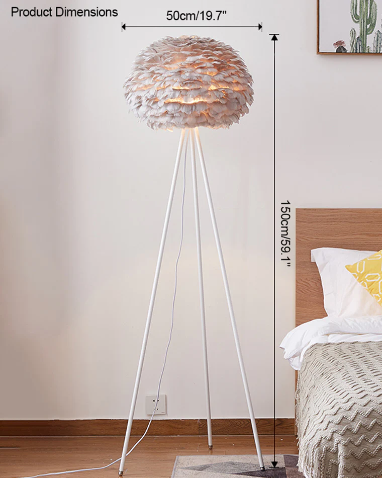 WOMO Feather Tripod Floor Lamp-WM7053 - Image 48