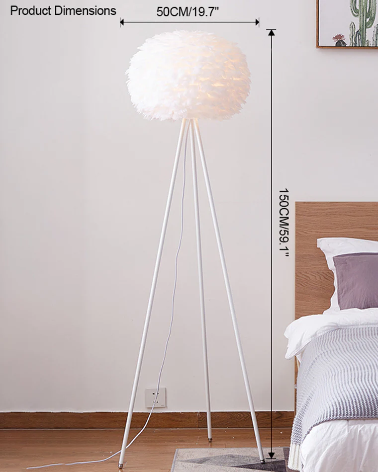 WOMO Feather Tripod Floor Lamp-WM7053 - Image 52