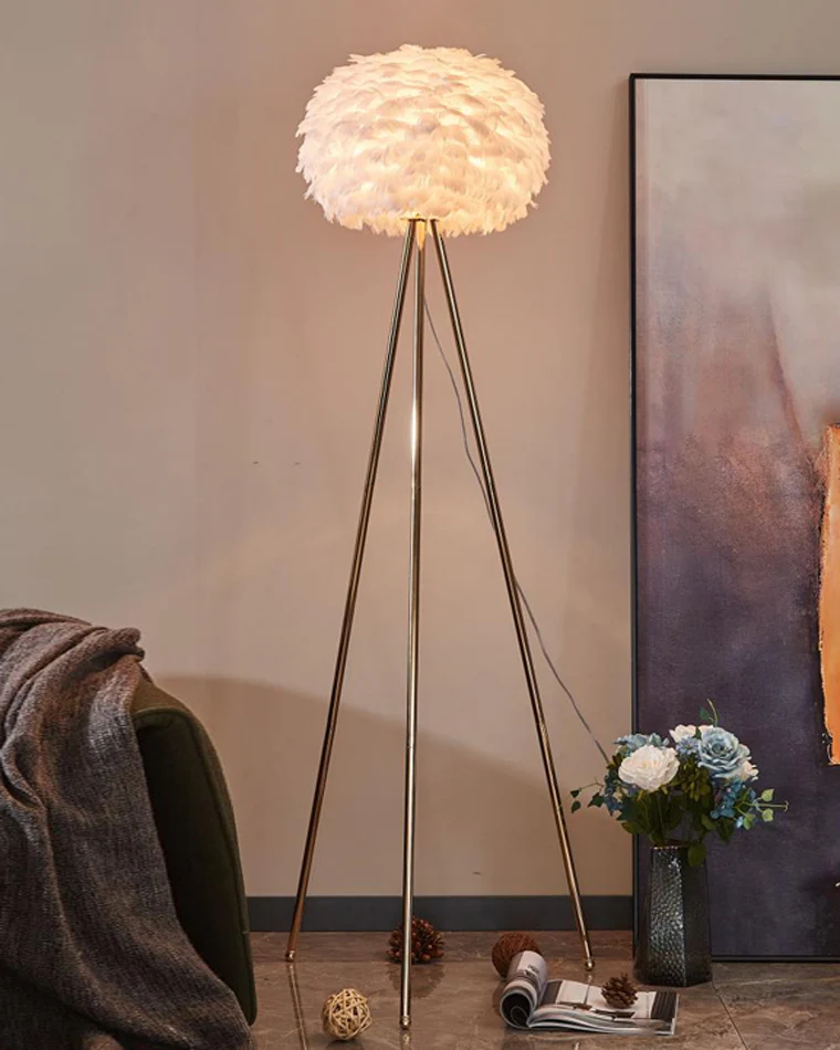 WOMO Feather Tripod Floor Lamp-WM7053 - Image 55