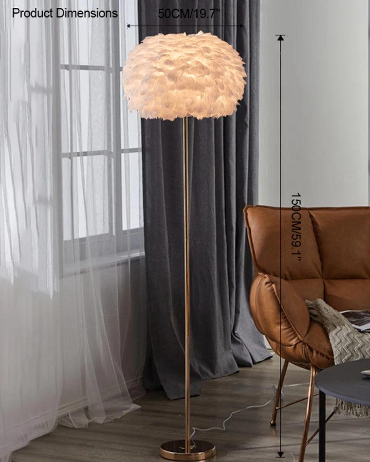 WOMO Feather Tripod Floor Lamp-WM7053 - Image 57