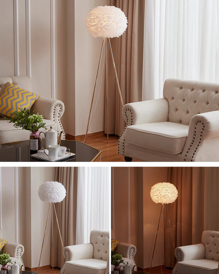 WOMO Feather Tripod Floor Lamp-WM7053 - Image 6
